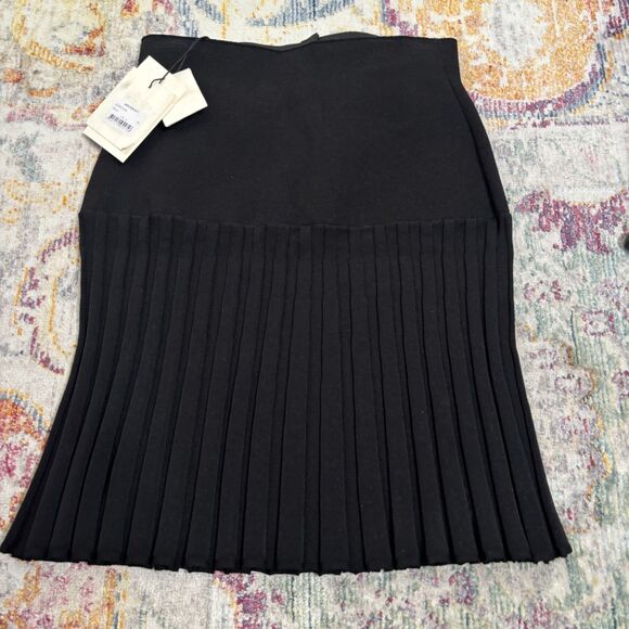 Sandro Pleated Knit Mini Skirt - Picture 3 of 7